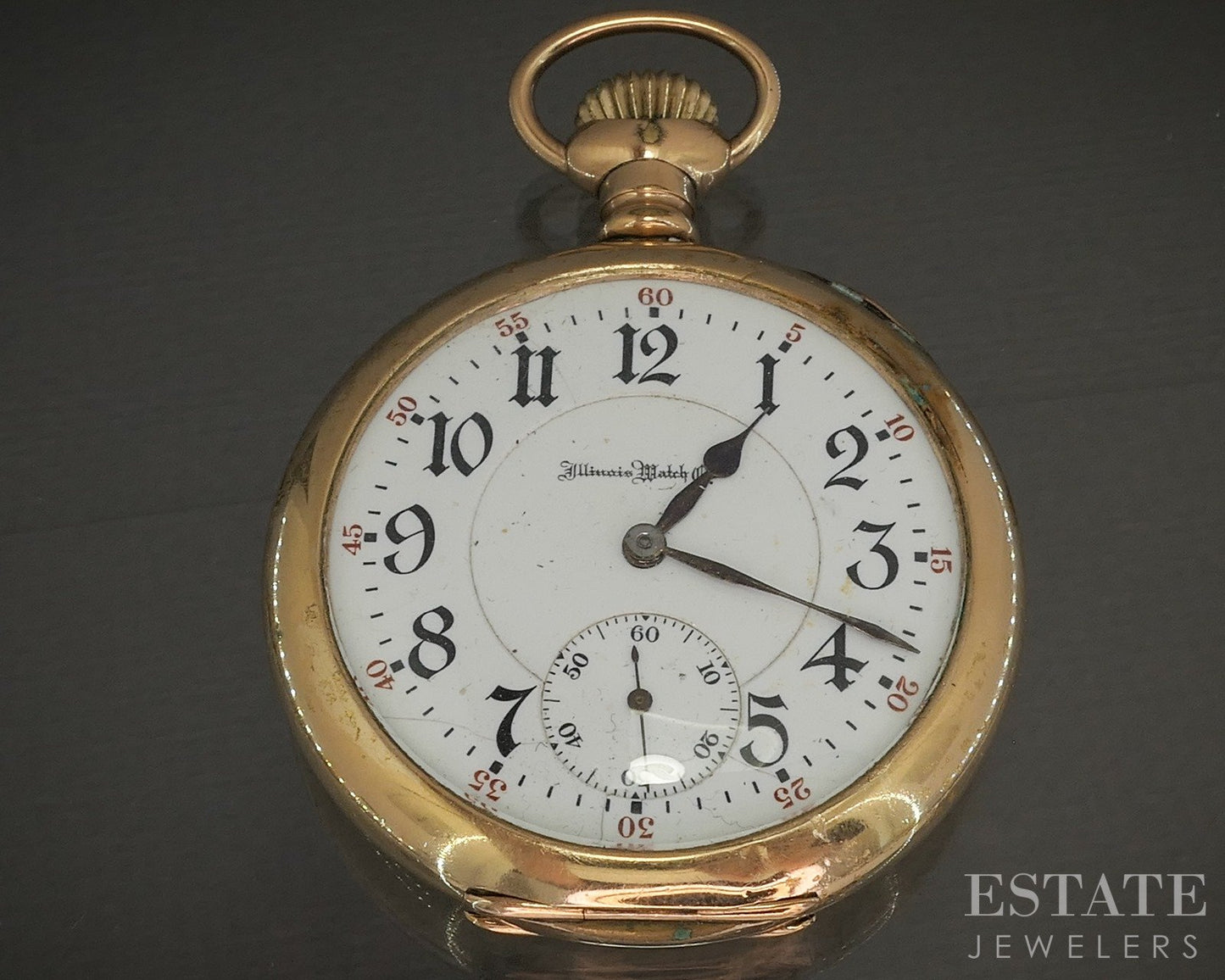 Antique Gold Filled Illinois Abe Lincoln 21j Railroad Pocket Watch p23396