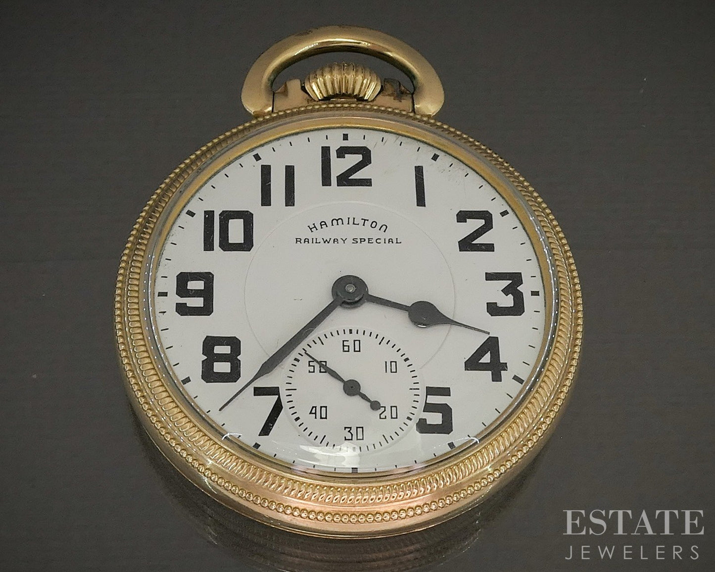 Antique Gold Filled Hamilton 992B Railway Special 21j Pocket Watch p29062