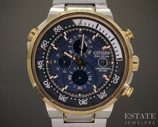 Citizen Eco Drive Solar Endeavor B612-S093058 Two Tone Mens Watch p19658