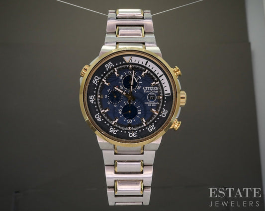 Citizen Eco Drive Solar Endeavor B612-S093058 Two Tone Mens Watch p19658