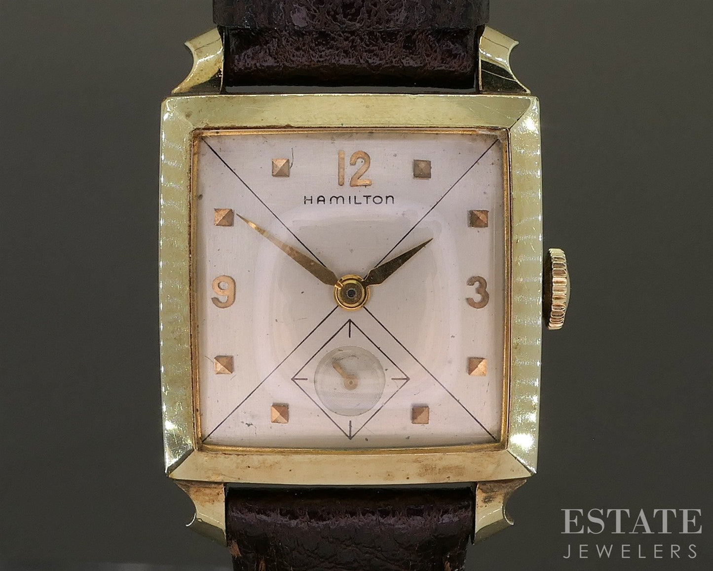 Antique Hamilton Gold Filled Cal. 770 22j Sector Dial Mens Watch p28003
