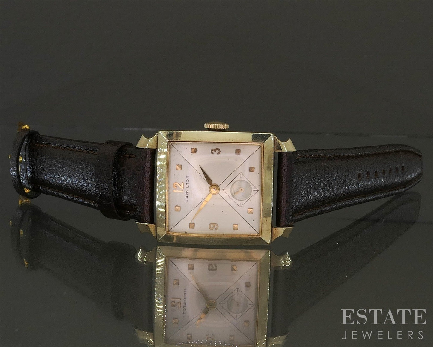 Antique Hamilton Gold Filled Cal. 770 22j Sector Dial Mens Watch p28003