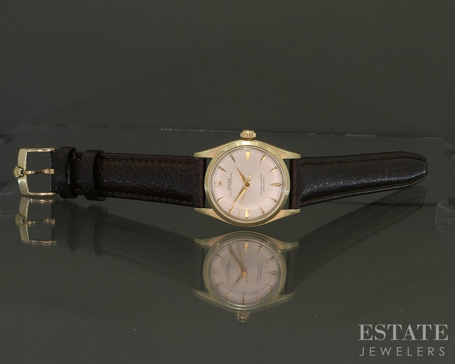 1942 Rolex Oyster Perpetual 14k Yellow Gold 6548 Midsize Watch p28407