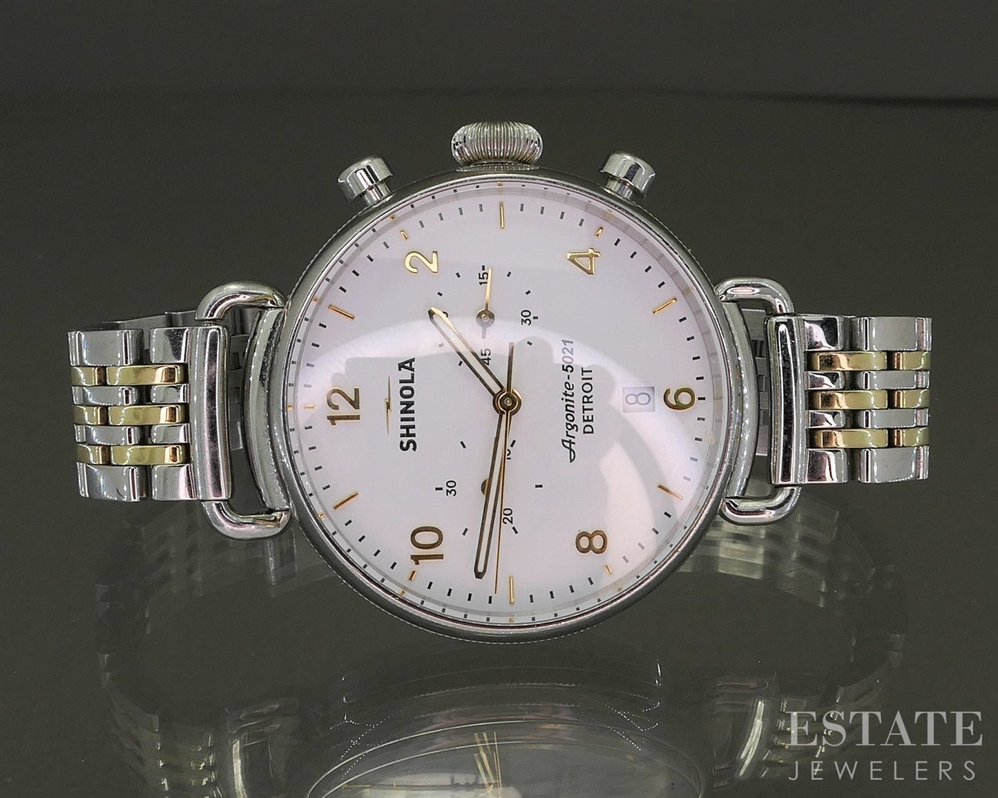 Shinola Runwell Chronograph 37mm Stainless Steel Bracelet Watch p27380