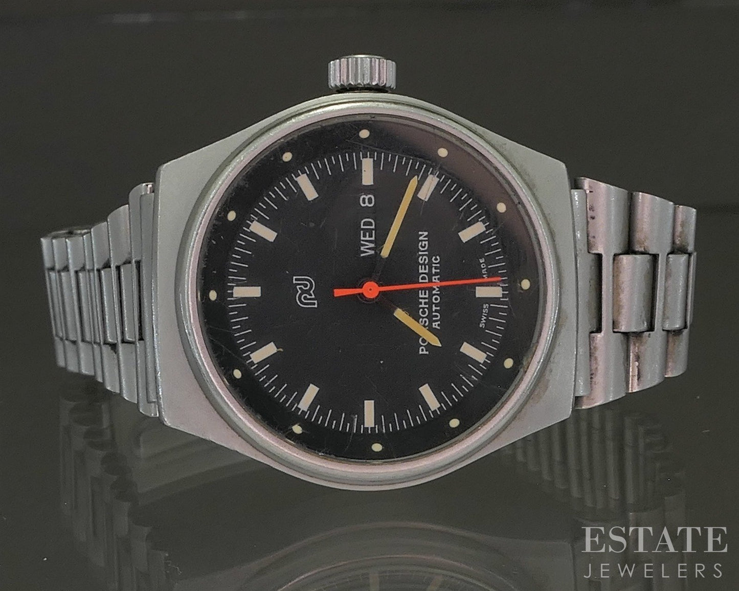 Vintage Porsche Design Automatic Date 7500 Stainless Ladies Watch p27666