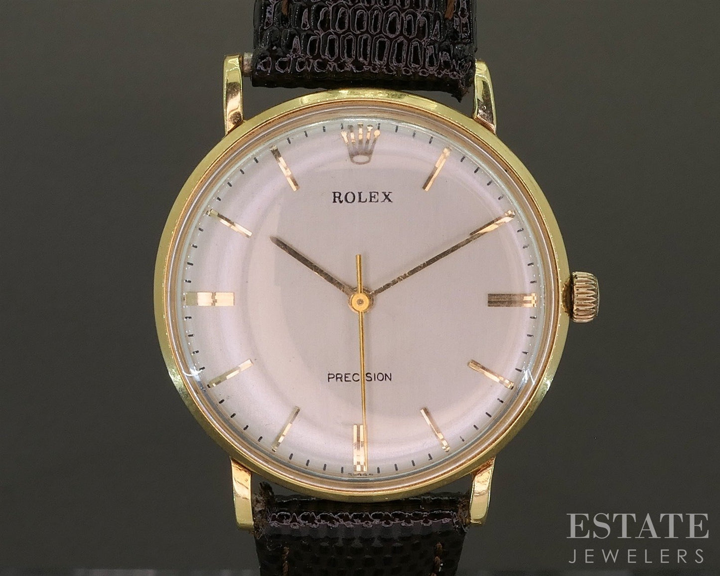 1960 Rolex Precision 18k Yellow Gold 9659 Cal. 1210 Mens Watch p27734