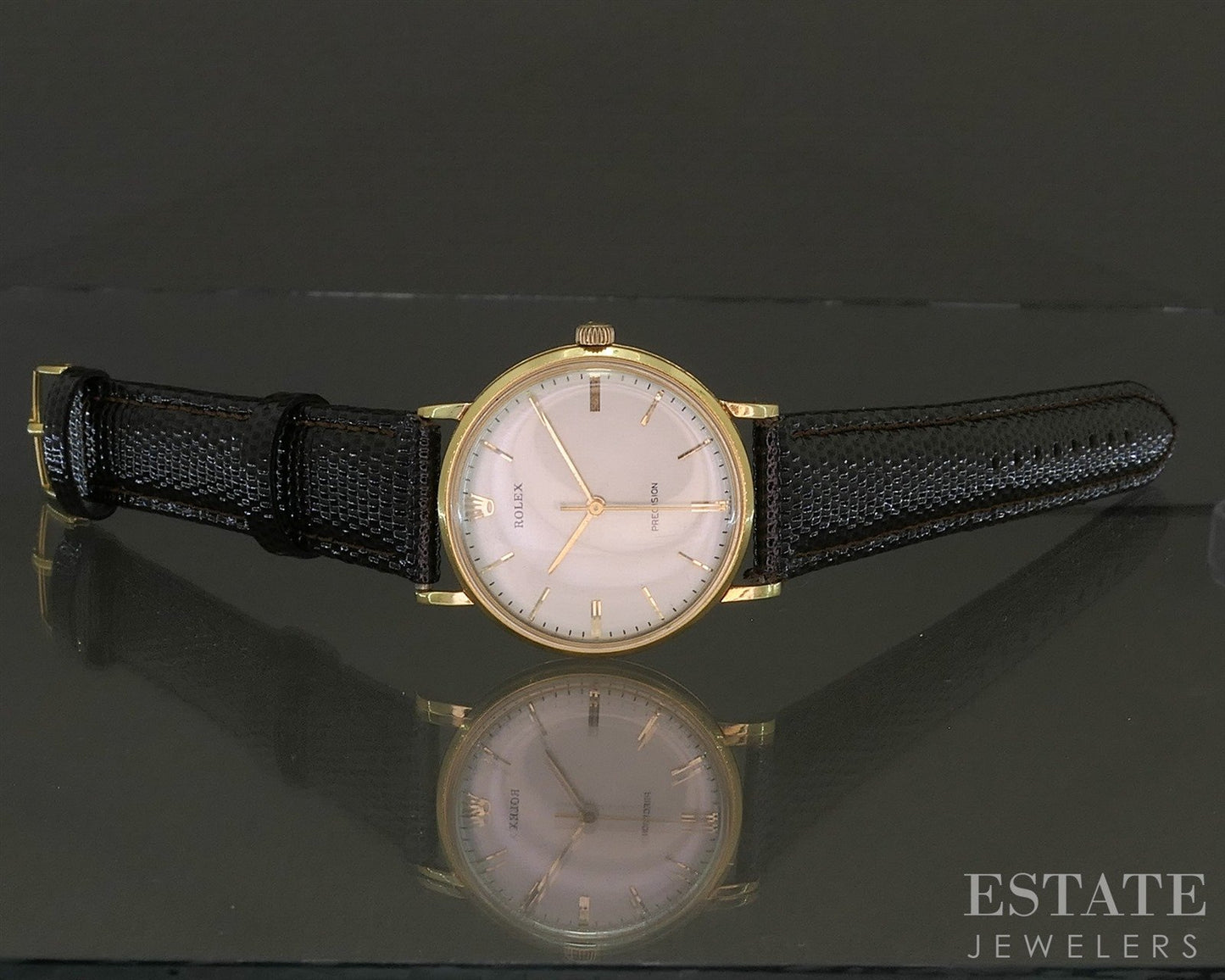 1960 Rolex Precision 18k Yellow Gold 9659 Cal. 1210 Mens Watch p27734