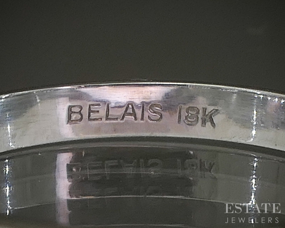 Antique 18k White Gold 2.4mm Engraved Ladies Wedding Band 2g p27832