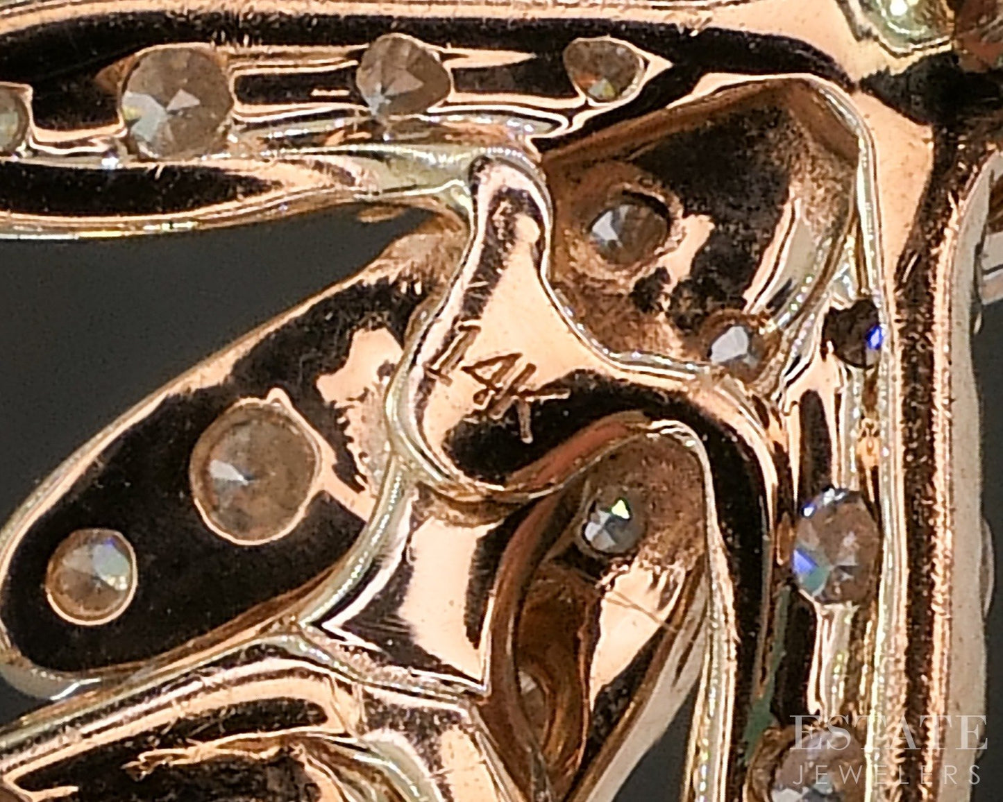 14k Rose Gold Round Natural 4.75ctw Diamond Leaf Convertible Earrings 11g p27572