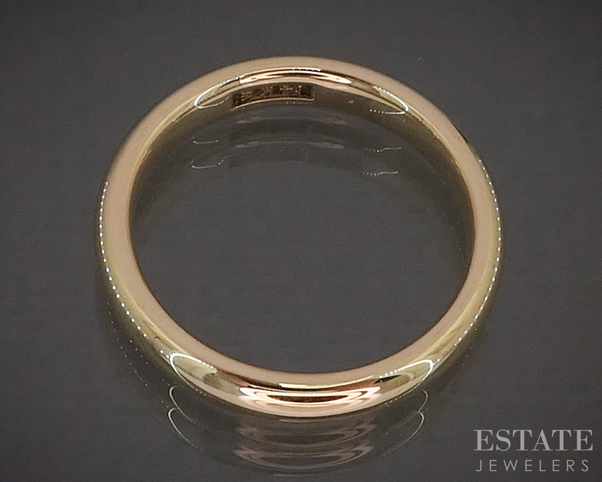 Vintage 14k Yellow Gold 3.7mm Comfort Fit Smooth Wedding Band 5.4g p27489