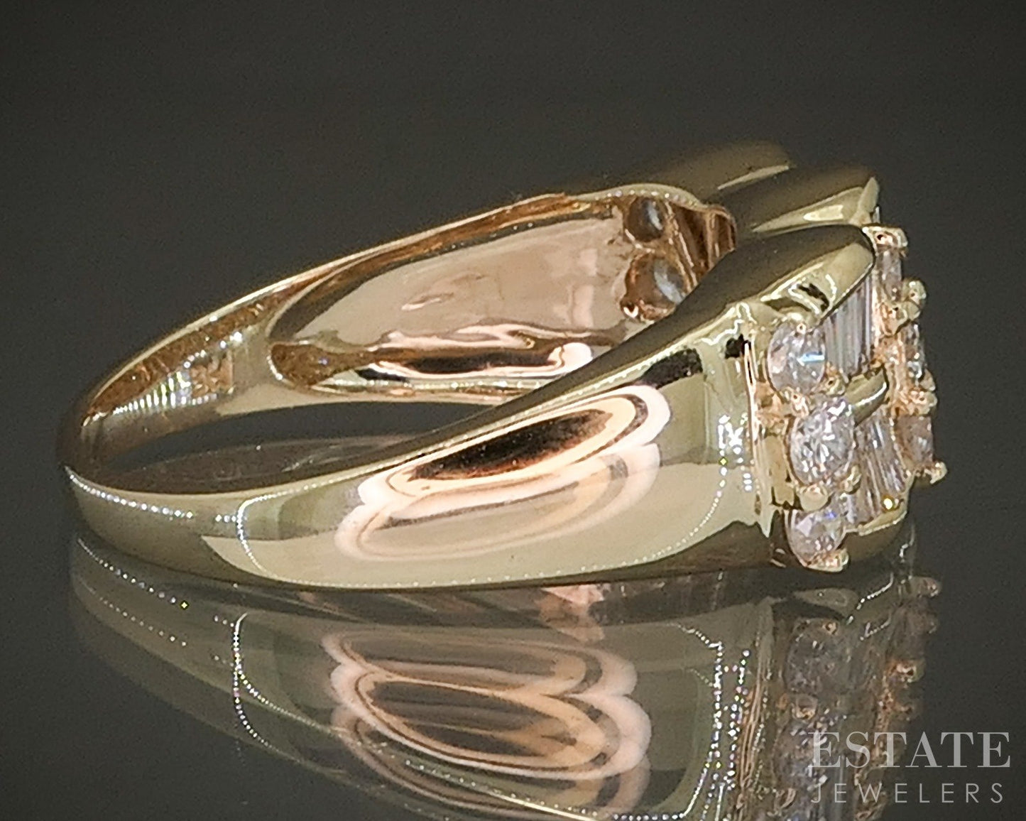 14k Yellow Gold EFFY Natural 1ctw Diamond Ladies Band Ring 6.1g p27569