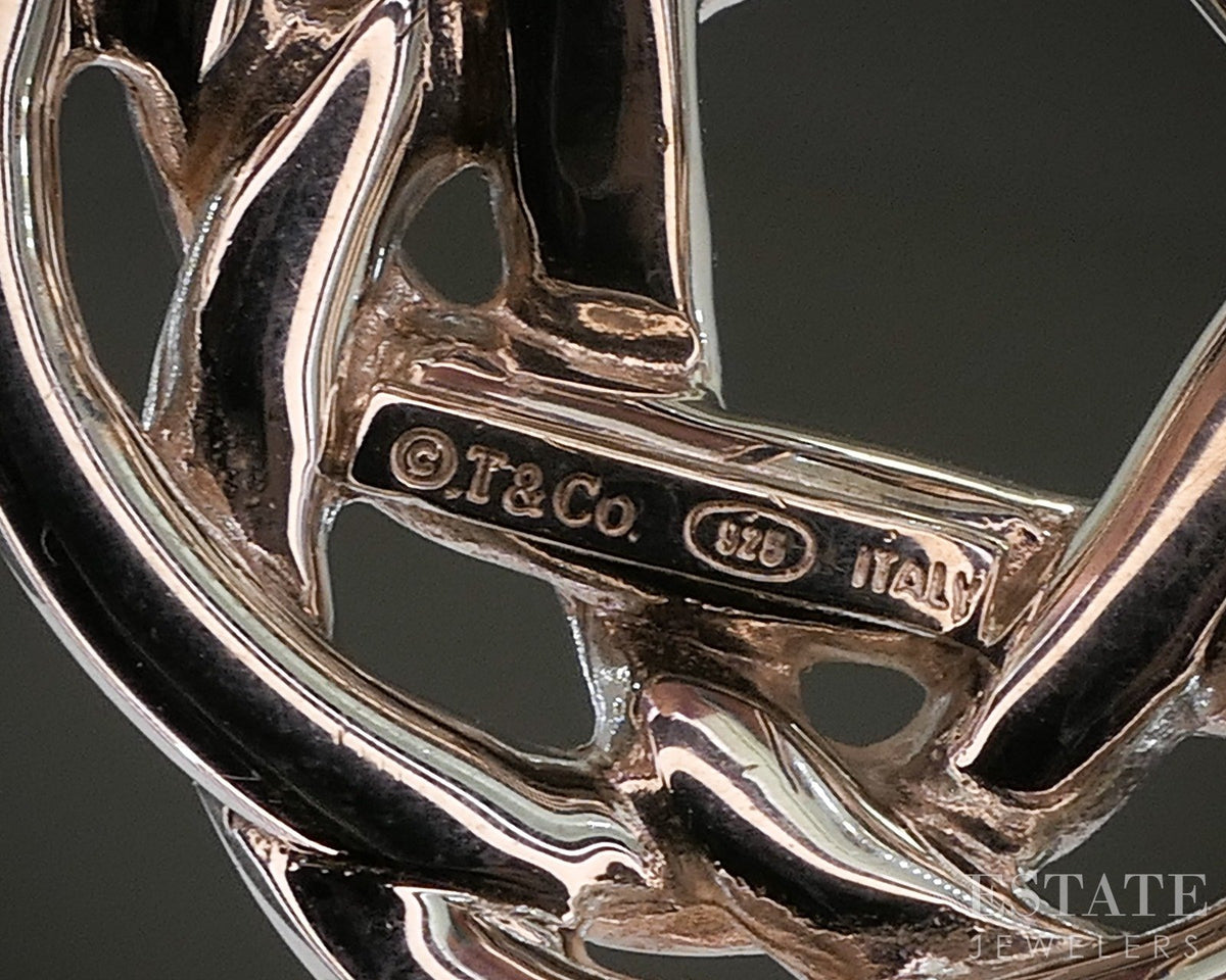 Sterling Silver Tiffany & Co. Celtic Love Knot Necklace 9.6g 16"L p26973