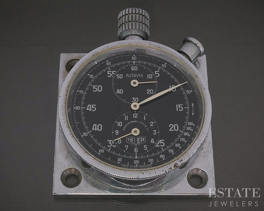 Heuer Autavia Abercrombie & Fitch Rally Car Dashboard 12-Hour Stopwatch p26969