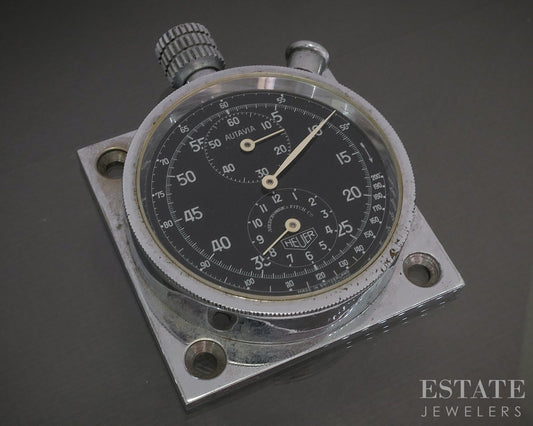 Heuer Autavia Abercrombie & Fitch Rally Car Dashboard 12-Hour Stopwatch p26969