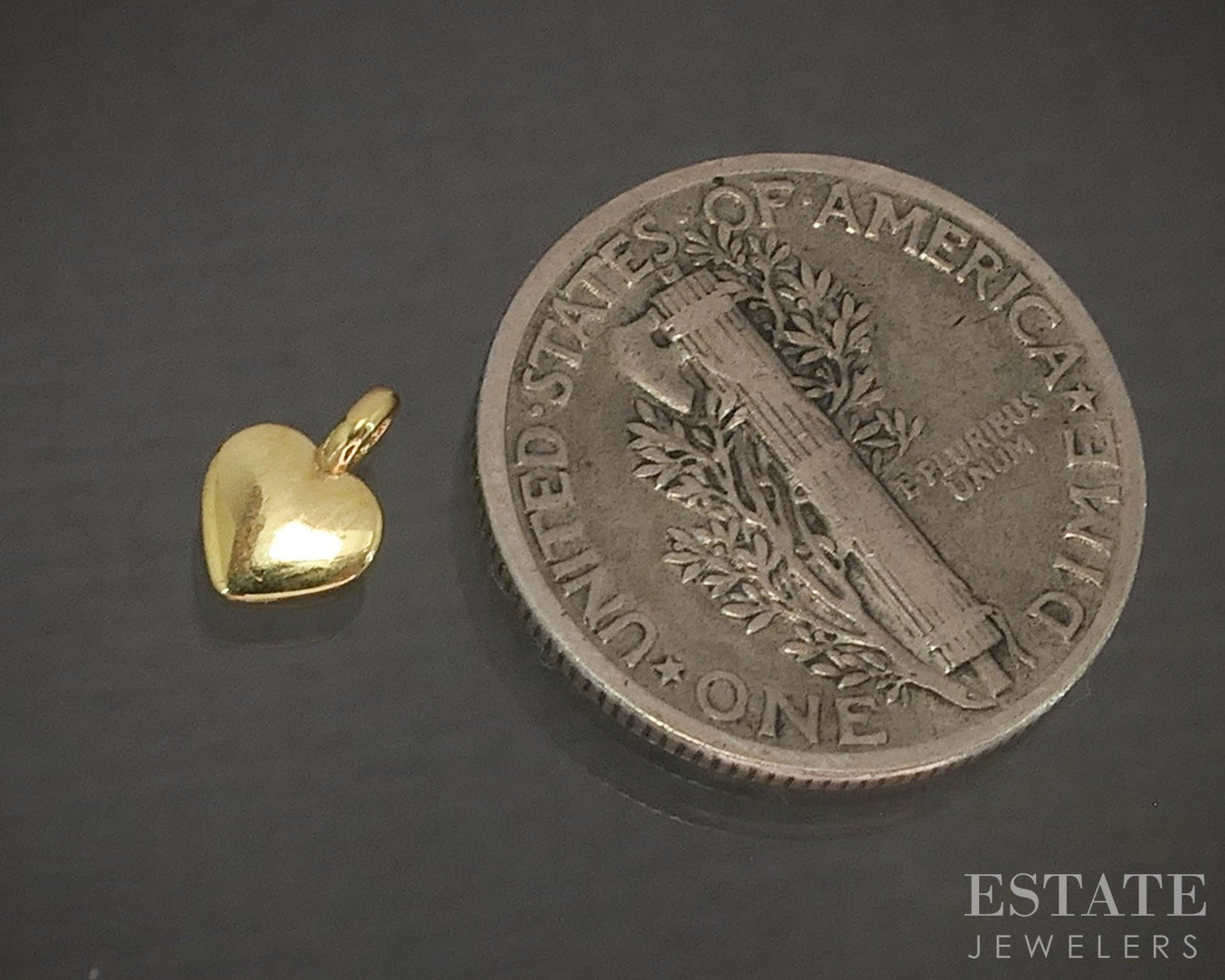 14k Yellow Gold Heart Charm p29515