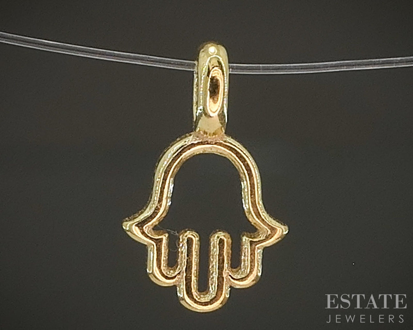 14k Yellow Gold Hamsa Hand Charm p29511