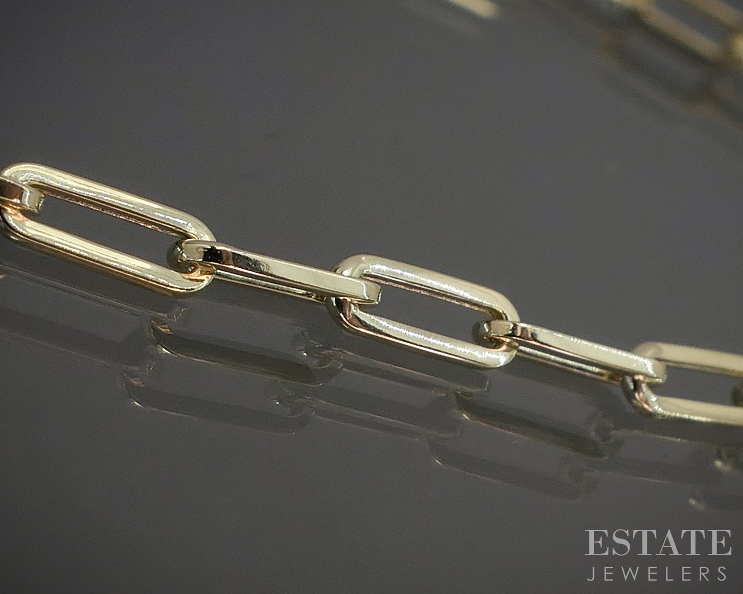 14k Yellow Gold 2.2mm Paperclip Chain Link Ladies Bracelet 1.1g 7"L p29568