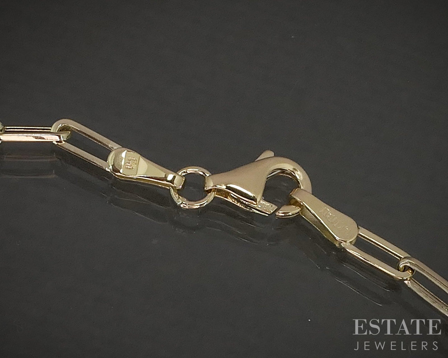 14k Yellow Gold 2.2mm Paperclip Chain Link Ladies Bracelet 1.1g 7"L p29568