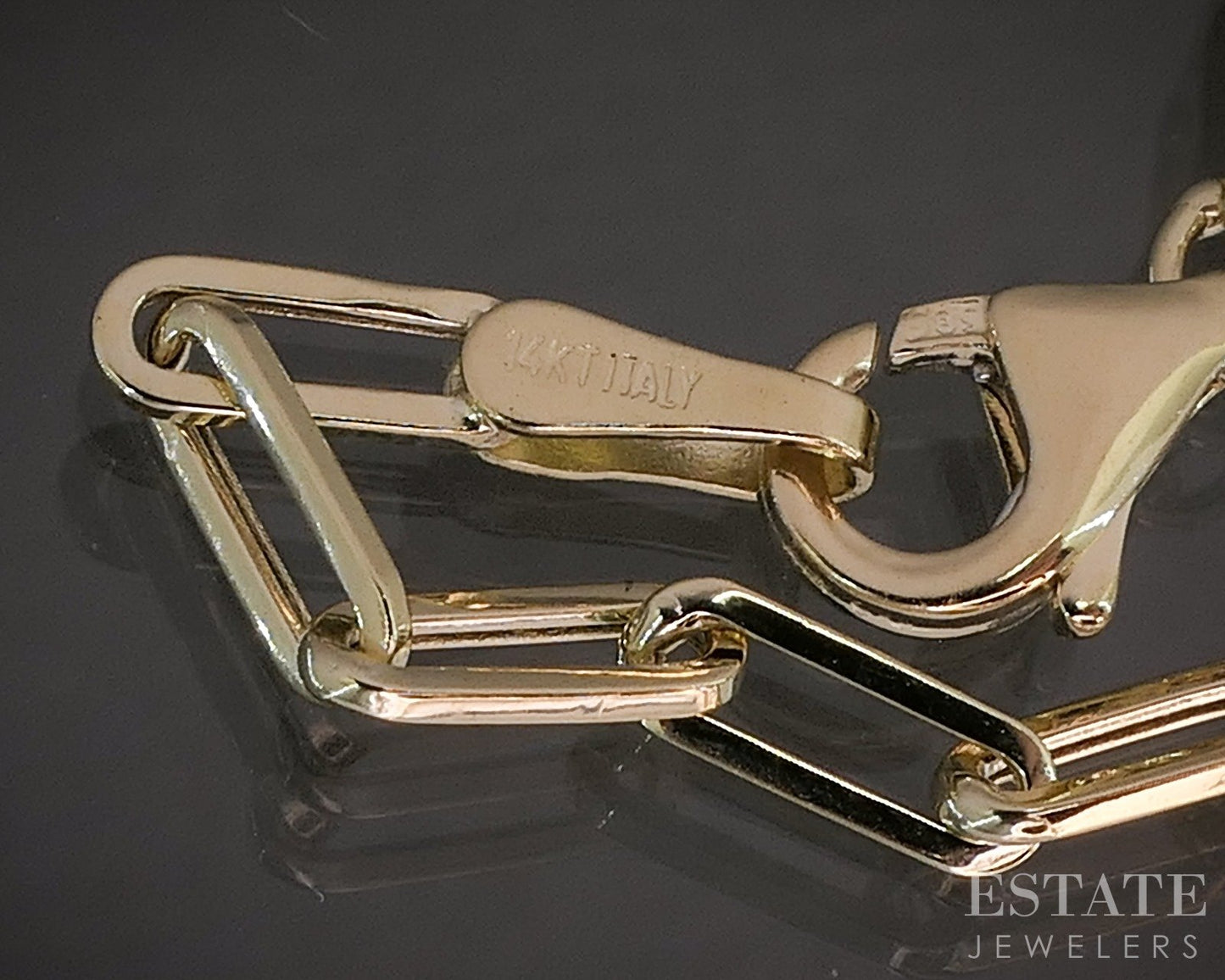 14k Yellow Gold 2.2mm Paperclip Chain Link Ladies Bracelet 1.1g 7"L p29568