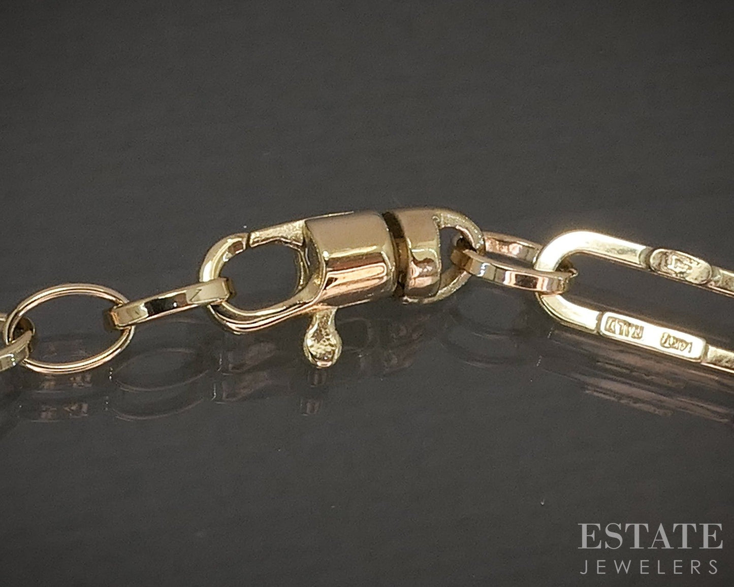 14k Yellow Gold 4.6mm Paperclip Chain Link Ladies Bracelet 4.1g 8.25"L p29563