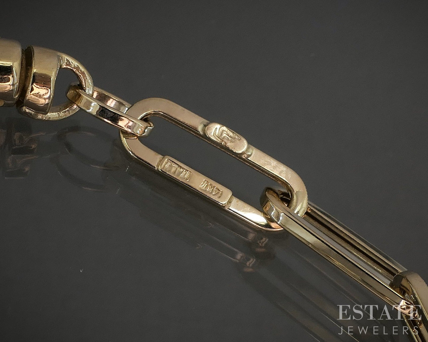 14k Yellow Gold 4.6mm Paperclip Chain Link Ladies Bracelet 4.1g 8.25"L p29563