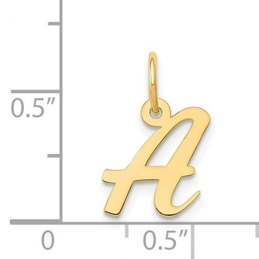 10k Yellow Gold Script Initial "A" Charm p29441