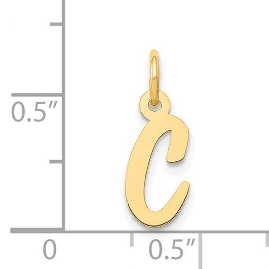 10k Yellow Gold Script Initial "C" Charm p29447