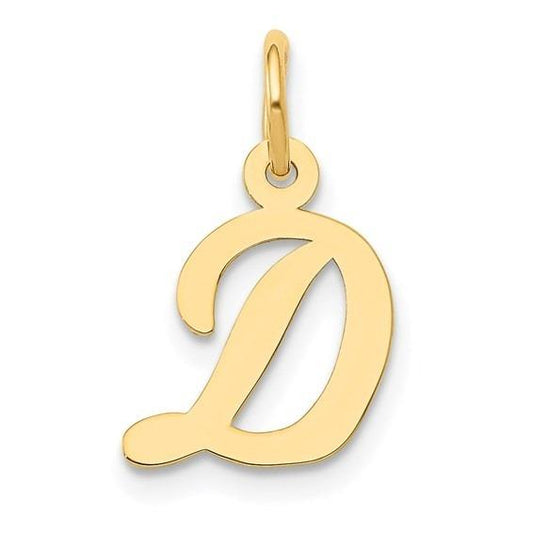 10k Yellow Gold Script Initial "D" Charm p29449