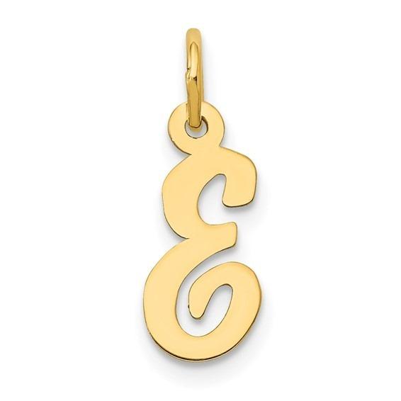 10k Yellow Gold Script Initial "E" Charm p29450