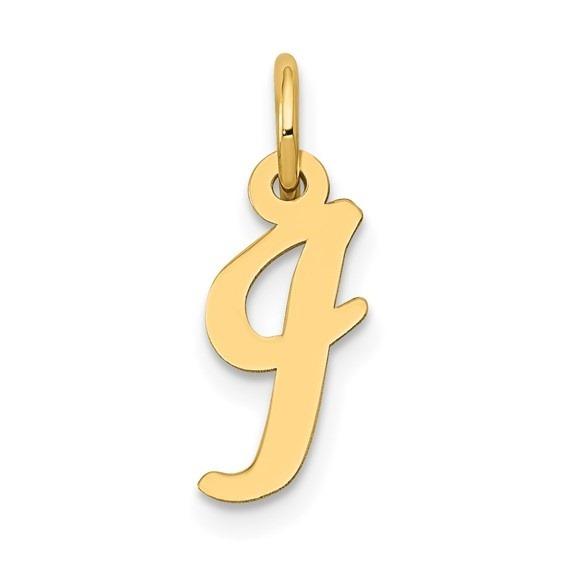 10k Yellow Gold Script Initial "I" Charm p29475