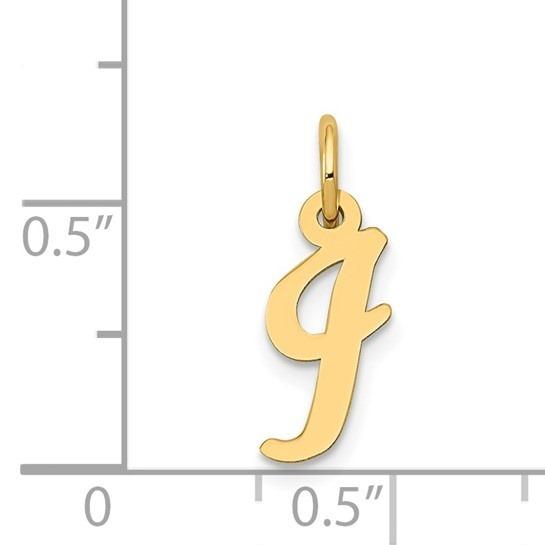 10k Yellow Gold Script Initial "I" Charm p29475