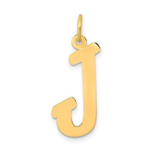 10k Yellow Gold Script Initial "J" Charm p29476