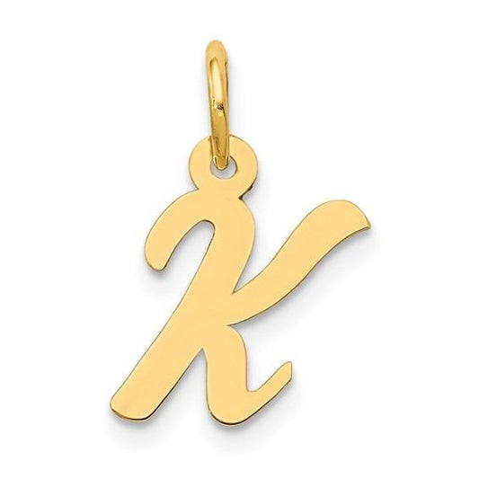 10k Yellow Gold Script Initial "K" Charm p29477