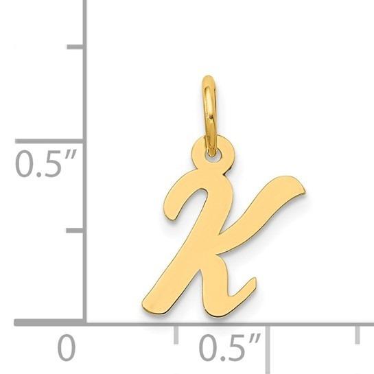 10k Yellow Gold Script Initial "K" Charm p29477