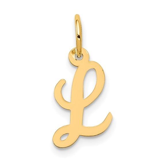 10k Yellow Gold Script Initial "L" Charm p29478