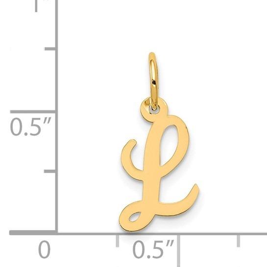 10k Yellow Gold Script Initial "L" Charm p29478