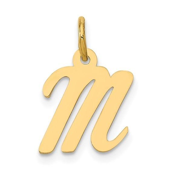 10k Yellow Gold Script Initial "M" Charm p29479