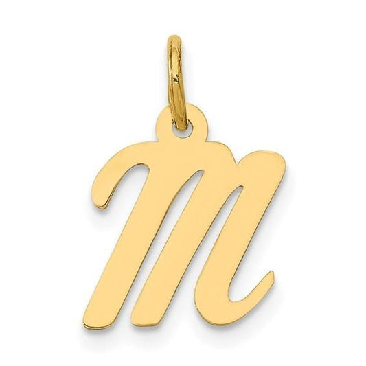 10k Yellow Gold Script Initial "M" Charm p29479