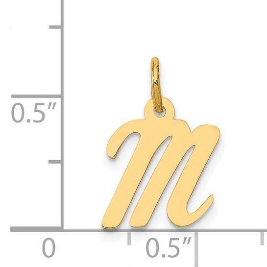 10k Yellow Gold Script Initial "M" Charm p29479