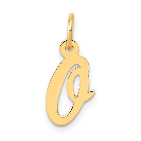 10k Yellow Gold Script Initial "O" Charm p29482