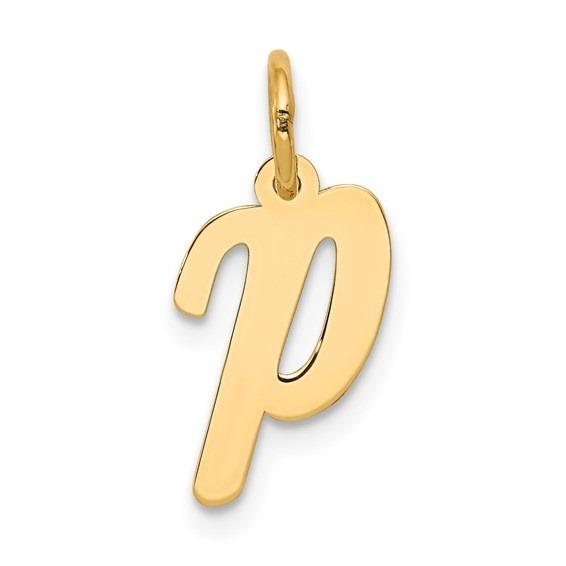 10k Yellow Gold Script Initial "P" Charm p29483