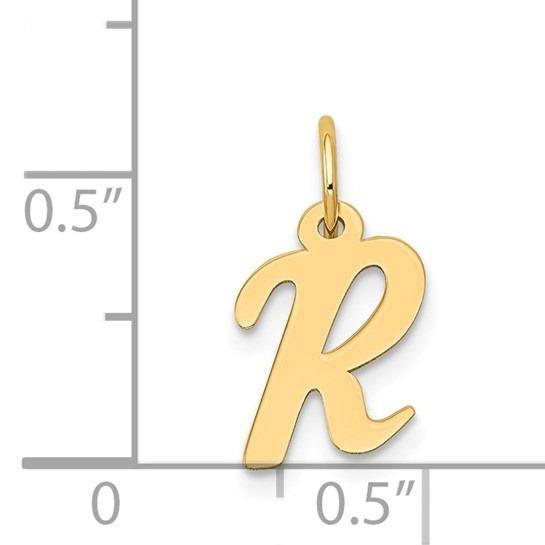 10k Yellow Gold Script Initial "R" Charm p29487