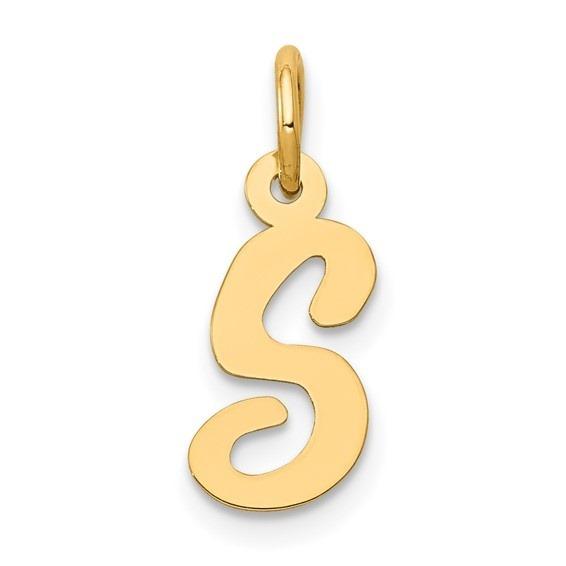 10k Yellow Gold Script Initial "S" Charm p29488