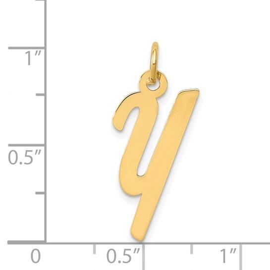 10k Yellow Gold Script Initial "Y" Charm p29494