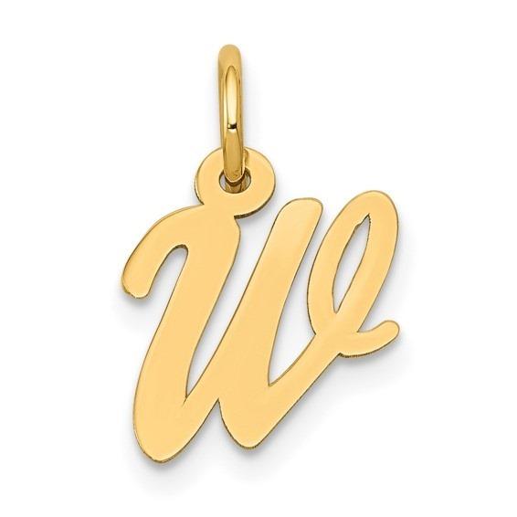 10k Yellow Gold Script Initial "W" Charm p29492