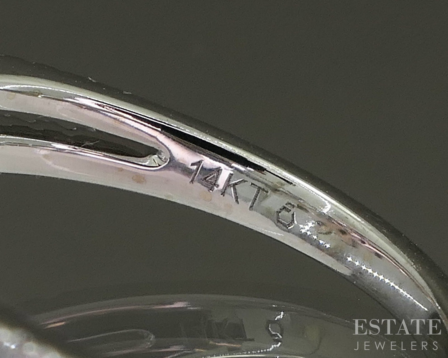 14k White Gold Natural .25ctw Diamond Ladies Tiara Wedding Band 2.9g p27130b