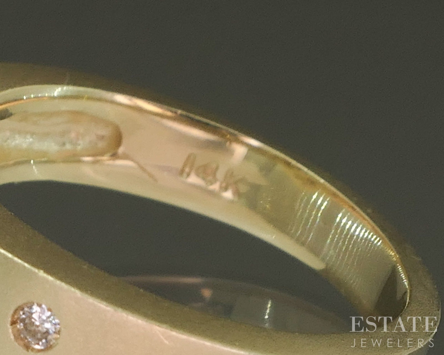 14k Yellow Gold Natural Tanzanite & Diamond Ladies Bypass Ring 5.8g p27199b
