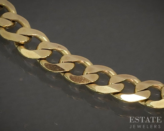 14k Yellow Gold 5.4mm Cuban Chain Link Mens Bracelet 10.7g 8"L p29589