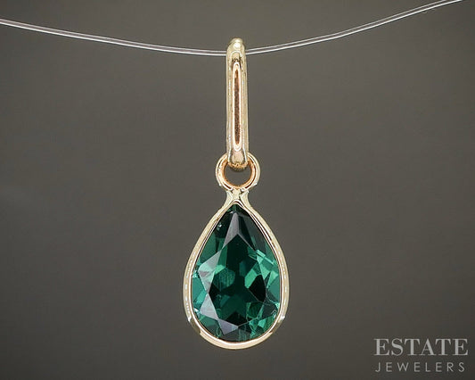 14k Yellow Gold Alexandrite Birthstone June Teardrop Pendant p29826