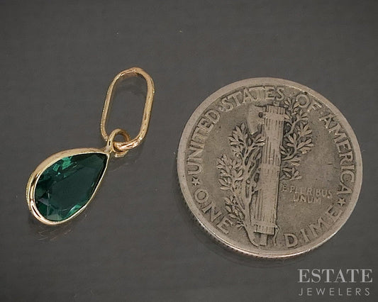14k Yellow Gold Alexandrite Birthstone June Teardrop Pendant p29826